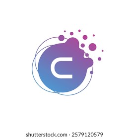 Letter C Initial Liquid Bubble Modern Logo Template