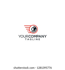 letter C initial logo car wheel vector icon