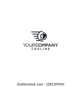 letter C initial logo car wheel vector icon