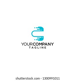 Letter C initial logo digital technology vector icon