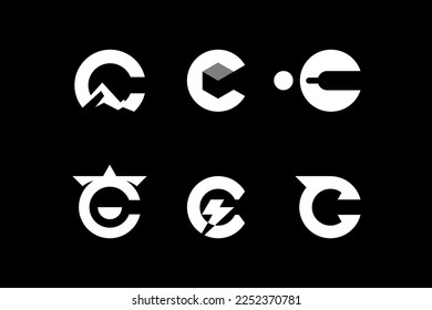 Letter C initial logo icon design template. elegant, modern, luxury, abstract, simple,technology