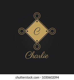 Letter C initial Luxury Logo template in vector for Restaurant, Royalty, Boutique, Cafe, Hotel, Jewelry. 
