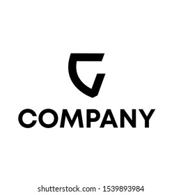 letter c initial shape vector logo