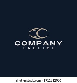 La letra C indica el diseño del logotipo en un estilo abstracto oval.