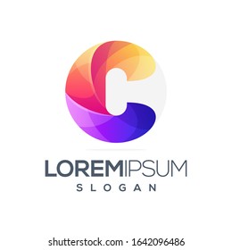 letter C inspiration gradient logo design