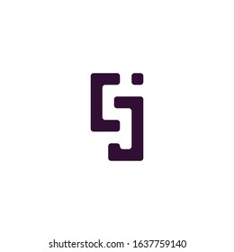 letter C and J logos with simple designs