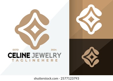 Letter C Jewelry Logo Icon Vector Design Illustration