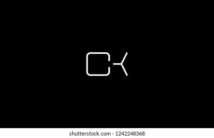 LETTER C AND K LOGO WITH NEGATIVE SPACE EFFECT FOR LOGO DESIGN OR ILLUSTRATION USE