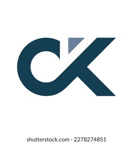 letter C and letter K logo , simple and clean
