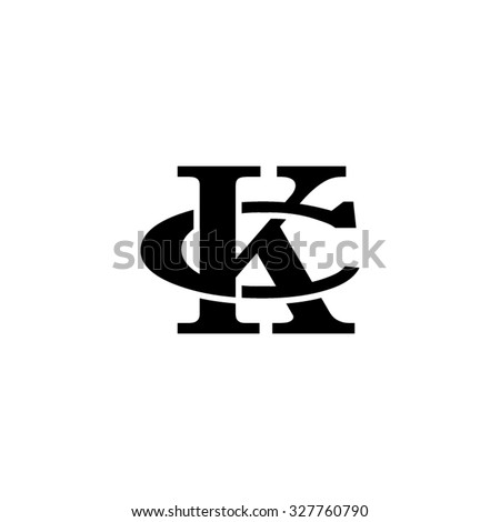 letter C and K monogram logo Stok fotoğraf © 