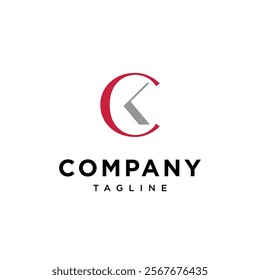 Letter C K Simple Elegant Logo Icon