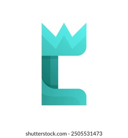 Letra C King gradiente diseño de logotipo 