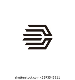 Letter C knifes geometric symbol simple logo vector