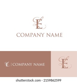 Letter C with letter L cursive logo design. initial logo for any company or business. Feminine branding for beauty salon, massage, cosmetics or spa..