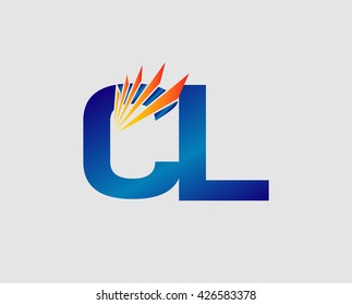 Letter C and L logo vector
