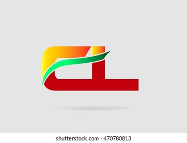 Letter C and L logo vector
