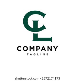 Letter C L Monogram Simple Logo Icon Vector