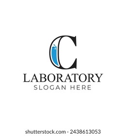 
letter C laboratory logo design