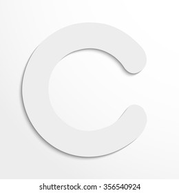 Letter "C" of the Latin alphabet. Vector illustration.