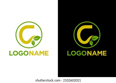 Letter C leaf concept. Very suitable for symbol, logo, company name, brand name, personal name, icon and many more.