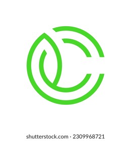 Diseño de logotipo mínimo creativo para hoja de letra C
