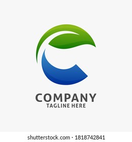 Letter C leaf logo design inspiration