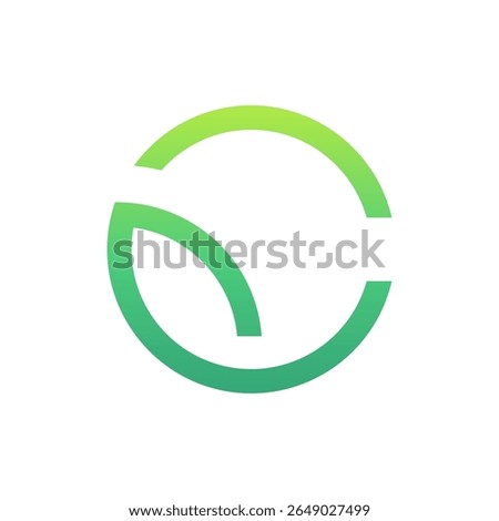 Letter C leaf modern minimalist logo