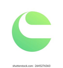 Letter C leaf simple modern logo design