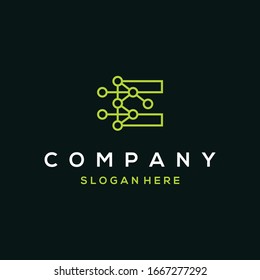 Letter C Line Circuit Modern Abstract Creative Business Technology Logo