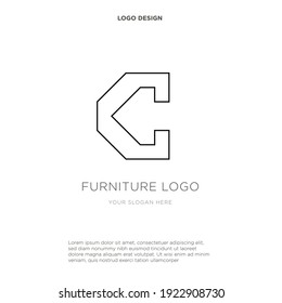 Letter C line logo design. Linear bowtie creative minimal monochrome monogram symbol. Universal elegant vector emblem. Premium business logotype. Graphic alphabet symbol for corporate identity