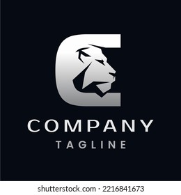 Letter C Lion Head Logo Design