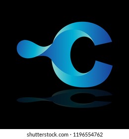 Letter C With Liquid Logo