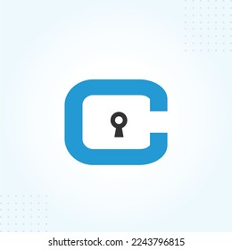 Letter C lock icon Logo Template In Modern Creative Minimal Style Vector Design