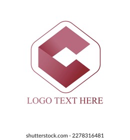Letter C logo 3d icon design template element