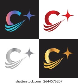 Letter C logo, C logo, AI logo set, modern and minimal design, tech-inspired, colorful icons and symbols, suitable for artificial intelligence, innovation, branding, startups, and digital identity.