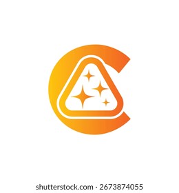 Letra C logotipo, logotipo C, conjunto de logotipo AI, design moderno e mínimo, inspirado em tecnologia, ícones e símbolos coloridos, adequado para inteligência artificial, inovação, marca, start-ups e identidade digital.
