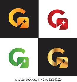 Letter C-Logo, C-Logo, AI-Logo-Set, modernes und minimales Design, technisch inspirierte, bunte Symbole und Symbole, geeignet für künstliche Intelligenz, Innovation, Branding, Startups und digitale Identität.