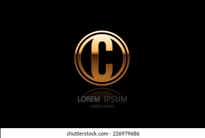 Letter C logo. Alphabet logotype vector design.