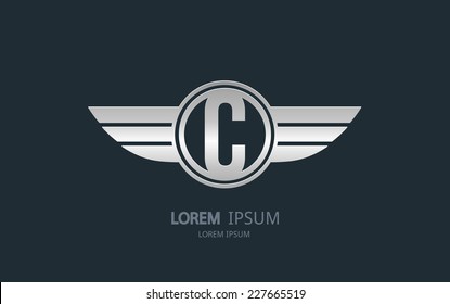 Letter C logo. Alphabet logotype vector design.