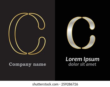 Letter C logo. Alphabet logotype design.Logo vector template.