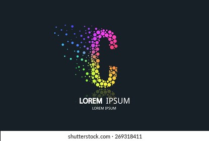 Letter C logo. Alphabet logotype vector design.
