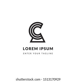 Letter C Logo Antenna, Concept Letter C + Icon Antenna.