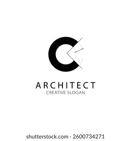 Letter C logo architecture for construction company. property template vector illustration for your brand.