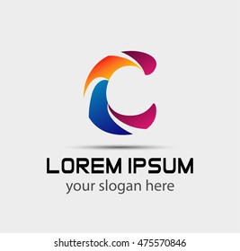 Letter C logo. Business logo vector illustration
