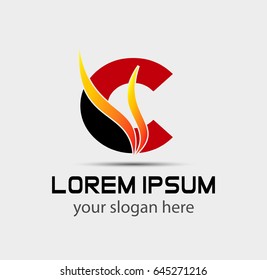 Letter C logo. Business logo vector illustration
