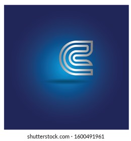 The Letter C Logo. Can be used for application icons. with a blue gradient color.
