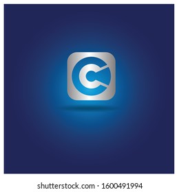 The Letter C Logo. Can be used for application icons. with a blue gradient color.