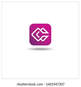 The Letter C Logo. Can be used for application icons. with a purple gradient color.