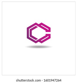 The Letter C Logo. Can be used for application icons. with a purple gradient color.