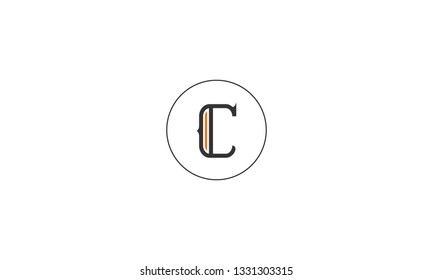 LETTER C LOGO WITH CIRCLE FRAME FOR LOGO DESIGN OR ILLUSTRATION USE